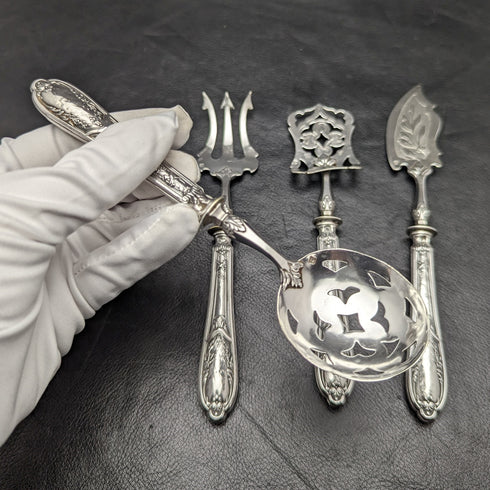 法國古董純銀手柄開胃小菜餐具套裝